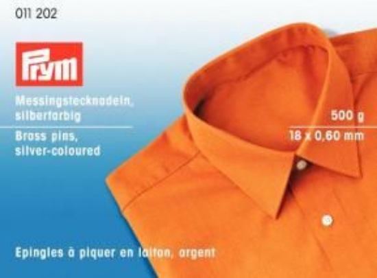 Immagine di 011202 Prym Spilli ottone No. 99 finitura anti ruggine argento 0,60 x 18 mm - 500 g