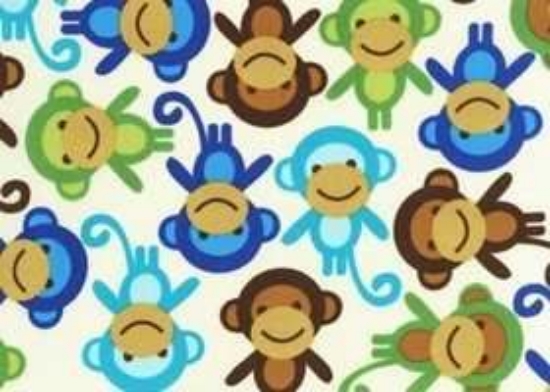 Immagine di Tessuto laminato zoologie Scimmie - vendita al metro
