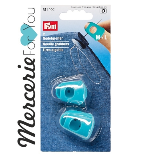 611102 Prese per ago in silicone azzurro Prym - 2 pezzi