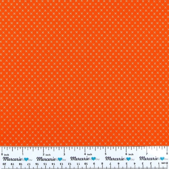 Colour Fun Arancio 4512-338 di Stof Fabrics Quilter Basic  - Vendita al metro  100% Cotone americano di alta qualità.