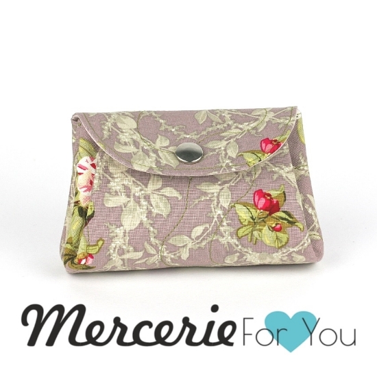 Pochette For you by The SewCool Company - Shabby Rose Pochette con tre scomparti e bottone automatico. Idea regalo hand made utile e raffinata