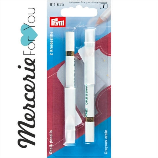 Matite A Gesso Prym Con Pennello - 2 Pezzi, Bianco, Per Tessuti E Cucito - Foto 8
