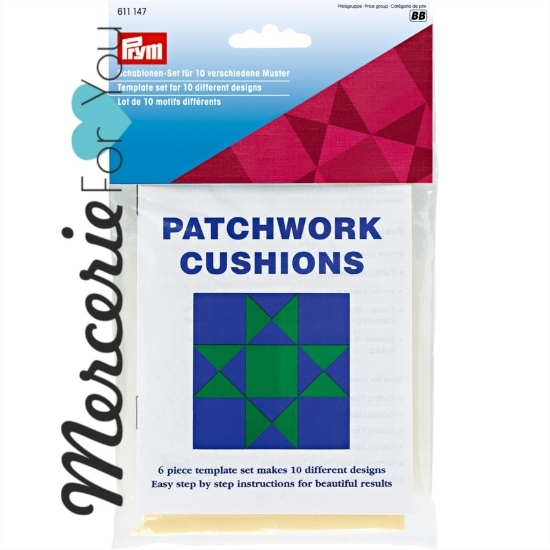 Prym 611147 Set di sagome per creare 10 motivi patchwork diversi - 1 kit contiene 6 sagome.