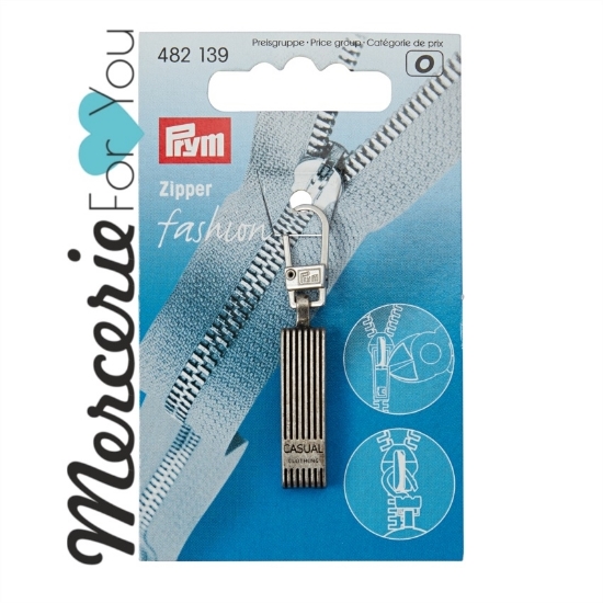 482139 Prym Tiretti moda per cerniera Casual color argento antico - 1 pezzo