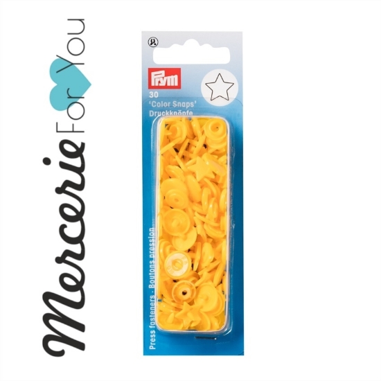 393210 Prym Bott. automatici ColorSnaps a forma di stella colore giallo - 30 pezzi.