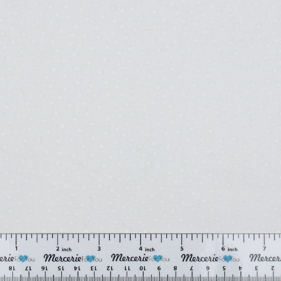 Cotone americano The Craft Cotton Company fantasia a pois bianchi su fondo bianco - 1 taglio di tessuto 50x110 cm.