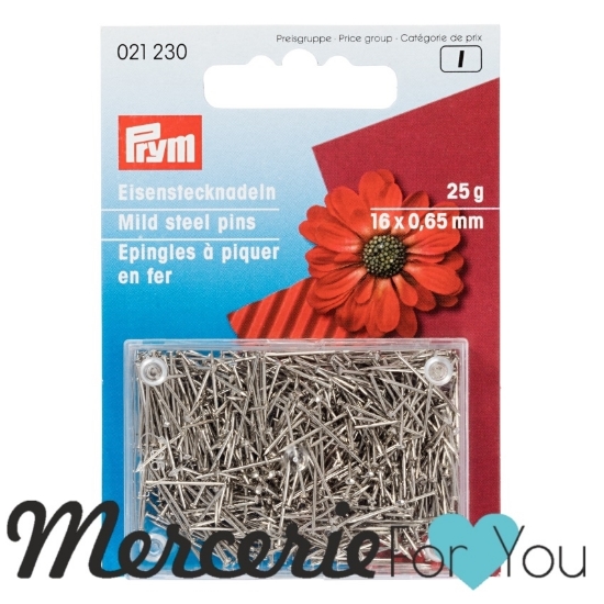  021230 Prym Spilli ferro argento 0,65 x 16 mm - 25 g