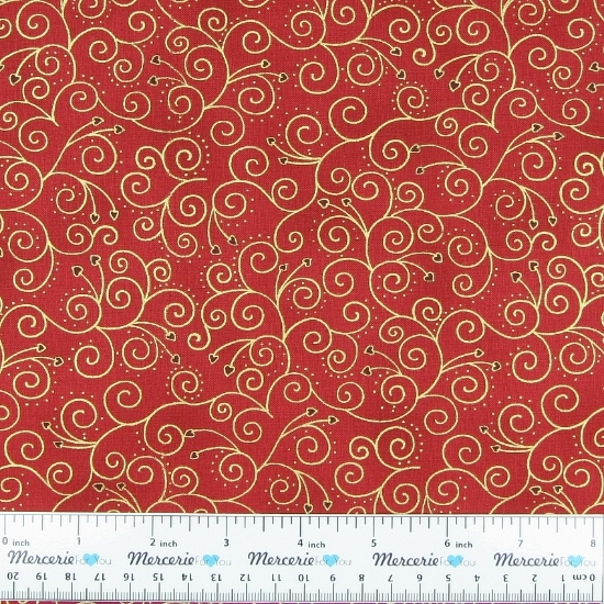 Tessuto Natalizio Elegante Stof Fabrics rosso