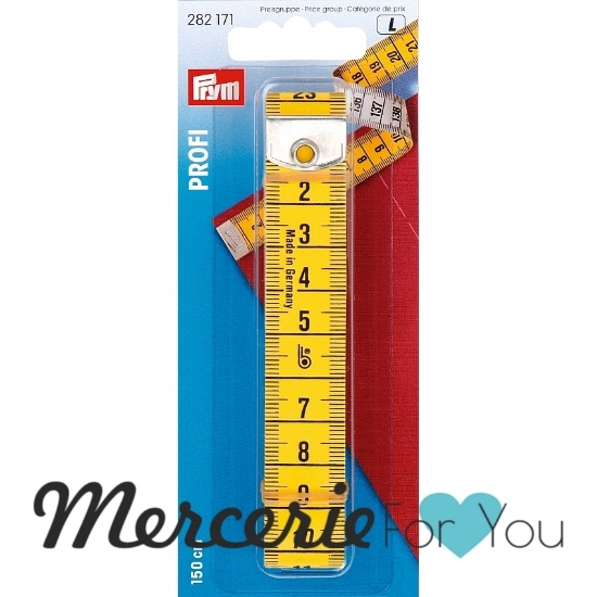 Prym 282171 Metro per sarti PROFI con occhiello 150 cm -  metro professionale per sarti con scala in cm.