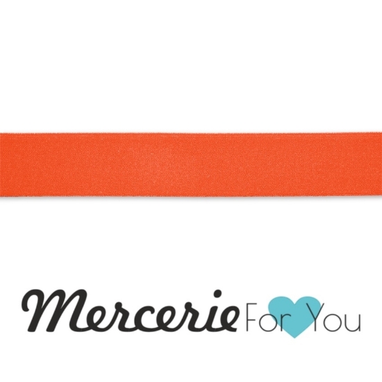 957401 Prym nastro elastico per cinture colore arancione brillante – alto 38 mm – vendita al metro