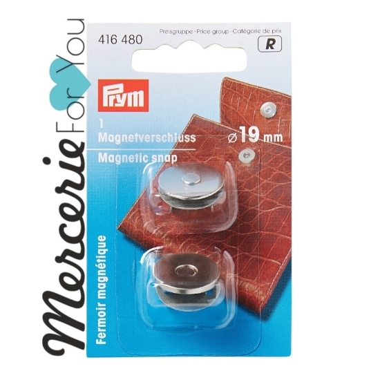 Prym 416480 Chiusura magnetica 19 mm argento - 1 set