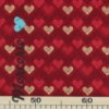 Fat Quarter cuori su fondo rosso