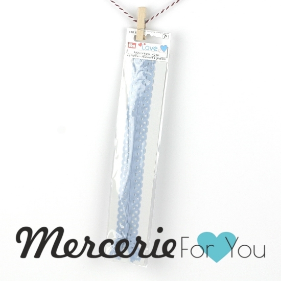 418413 Cerniera Prym Love 40 cm azzurro carta da zucchero Cerniera lampo decorativa in pizzo.