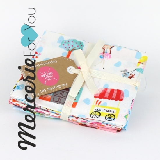 Fat Quarters bundles 2865-00 Girl's day out The Craft Cotton Co - 5 pezzi fantasia assortita Set di 5 fat quarter della collezione Girl's Day Out di The Craft Cotton Co UK 100% Cotone