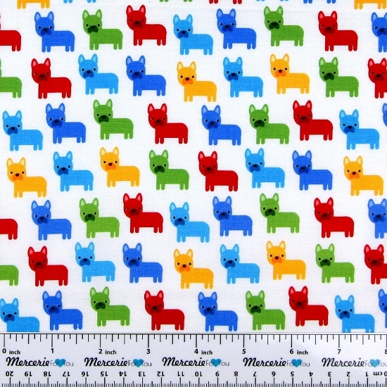 Tessuto americano Little Dogs - Collezione Urban zoologie mini di Robert Kaufman Fabrics