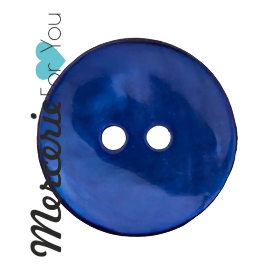 Bottone da cucire a due fori 100% madreperla colore 0066 blu - 0044286 - Union Knopf by Prym