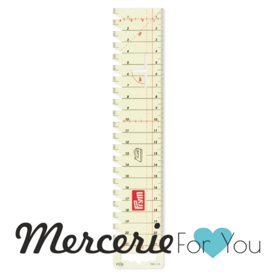 Prym  611492 - Regolo tascabile per stiratura 230 mm x 45 mm x 2 mm