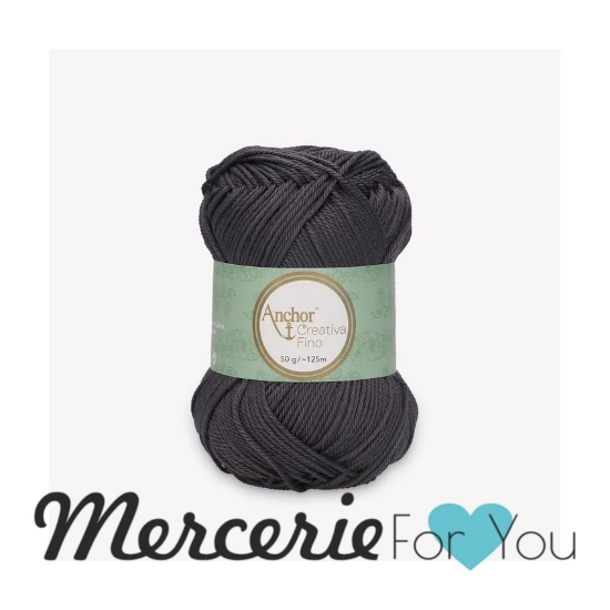 Cotone Anchor Creativa Fino Colore 00428- Grigio scuro - gomitolo da 50gr