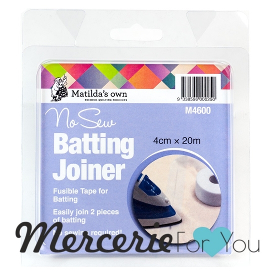 M4600 - Nastro termoadesivo per unire l'imbottitura Matilda's Own - Rotolo da 4 cm x 20 m Matilda's Own No Sew Batting Joiner