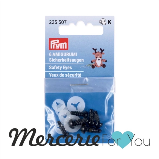 Prym 225507- Occhi di sicurezza per amigurumi set da 6 pezzi in due misure